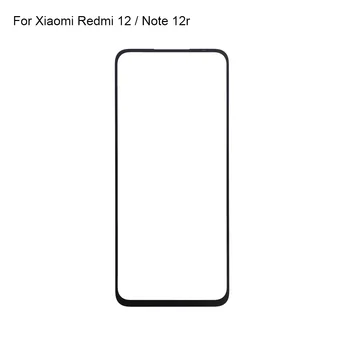 Už Xiaomi Redmi 12 Priekiniai LCD Stiklinis Lęšis touchscreen Raudona mi Pastaba 12R Jutiklinio ekrano Skydelis Išorinio Ekrano Stiklo, be flex