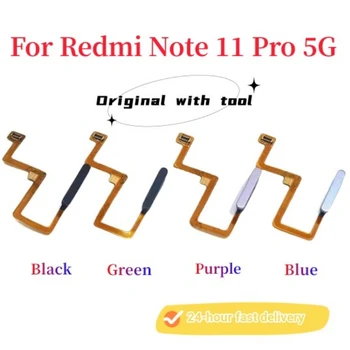 Originalą Xiaomi Redmi 11 Pastaba pro 5G pirštų Atspaudų Maitinimo Mygtuką Touch ID Jutiklis Flex Kabelis Replacemee Pakeitimas, Remontas, Dalys