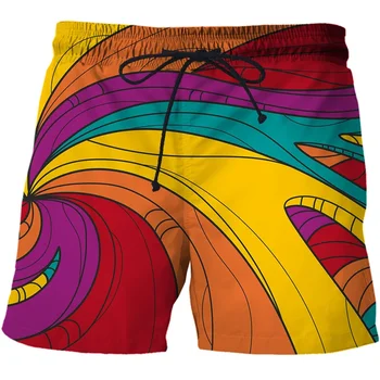 2021 Akinti spalva Stiliaus 3D Spausdinimo Mados Karšto Vyrams Šortai Vasarą Naujų Harajuku Hip-Hop Laisvalaikio Paplūdimio Šortai Streetwear Vyrų drabužiai.