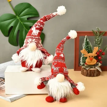 Kalėdų Lėlės Gnome Santa Kalėdų Papuošalai Stalo Beveidis Langą Scenos Išdėstymas Lėlės Namų Dekoracijas Naujųjų Metų Dovana