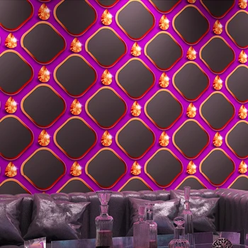 KTV Tapetai Karaoke Salėje Flash Sienų Medžiaga 3D Atspindintis Pledas Geometrinis Modelis Grafika Tema Langelio Fono Sienos Tapetai