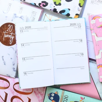 Domikee 2020-2021 metų kalendorius darbotvarkės planavimo organizatorius-mokyklos studentas mielas hardcover kišenėje savaitės planuotojas sąsiuvinis raštinės reikmenys