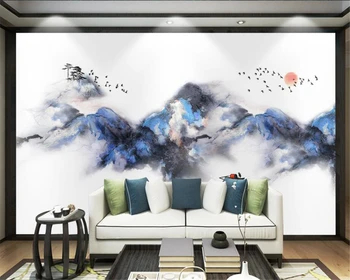 beibehang Užsakymą tapetai naujas Kinijos paprasta naftos tapyba tušu rimuoti, kraštovaizdžio paukštis, TV, sofa fono sienos freskos 3d tapetai