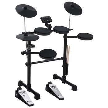Elektros Drum Set 8 Piece Elektroninių Būgnų Komplektas Suaugusiųjų Pradedančiųjų su 144 Skamba Hi-Hat Pedalai