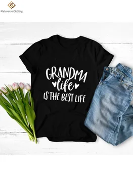 Močiutė Gyvenime Yra Geriausias Gyvenimo T-Shirt Geriausias Gyvenimo Grafinis Tee Močiutė Būti Dovana Grunge Vintage Marškinėliai Stilingas Vintage Drabužių Viršų