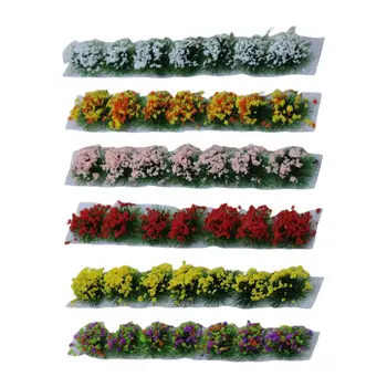 Miniatiūriniai Gėlių Grupių Statinė Dekoracijos Modelio Traukinių Geležinkelio Scenos Išdėstymas