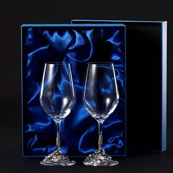 Prabanga Kviečių Ausies Emalio Šampano Stiklo, Krištolo ir Stiklo, Taurės Šampanas Derliaus Vyno Taure Wineglass Viskio Taurės, Puodeliai Rinkinys