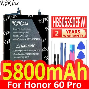5800mAh KiKiss Galinga Baterija HB506390EFW Už huawei Honor 60 Pro Honor60 Pro 60Pro Mobiliojo Telefono Baterijas