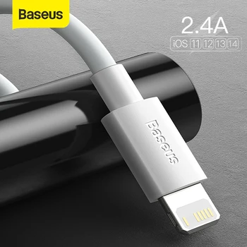 Baseus 2vnt USB Kabelis iPhone 14 13 12 11 X XS XR 7 8 plius Įkroviklis, USB Laidas, Greito Įkrovimo 1,5 M