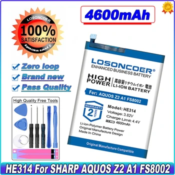 LOSONCOER 4600mAh HE314 Baterija SHARP AQUOS Z2 A1 FS8002 Baterija Nemokamus įrankius