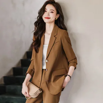 Mažas Kostiumas Striukė Moterims iki 2023 m. Pavasarį Naujas korėjiečių Stilius, Madingas, Elegantiškas Slim Fit Atsitiktinis Verslo Drabužiui Kostiumas Rudenį