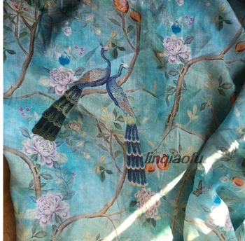 Aukštos klasės drabužių lino audinio Suknelė cheongsam skraiste mados margo audinio,tissus kratinys