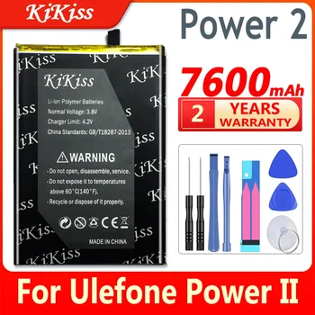 7600mAh Baterija Ulefone Galia 2 Power2 mobiliojo telefono Li-polimero Baterijos Batteria Išbandyti