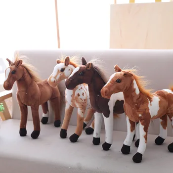 Animacinių Filmų Modeliavimas Arklių Pliušinis Žaislas Įdaryti Tikroviška Gyvūnų Lėlės Mergina Gimtadienio Dovana, Namų Puošybai