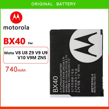 100% Originalus MOTOROLA BX40 Baterija MOTOROLA MOTO V8 U8 Z9 V9 U9 V10 RAZR2 V9M ZN5 Didelės Talpos Mobiliojo Telefono Baterijas