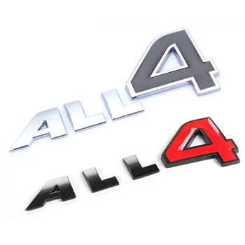 3D ABS All4 Automobilių Kėbulo Pusėje Logotipo Lipdukas Emblema Ženklelio Lipdukai, Auto Apdaila Tinka MINI JCW Cooper S Automobilių optikos automobilių Reikmenys