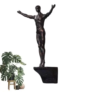 Laipiojimo Vyras Sienų Skulptūrų Dervos Statula Laipiojimo Sportininkai Žmogus, Meno, Sporto Ornamentu Namuose Duomenys Miniatiūros