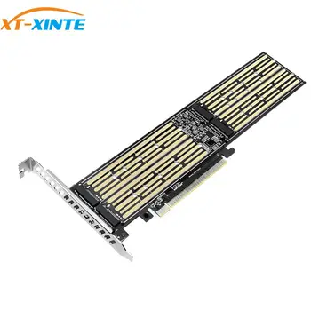 M. 2 PCIE Riser X16 Kortelės Adapteris 4-Disko Sąsaja 32Gbps Plėtros Kortelę už NVME Klavišą M/B+M Klavišą 2230/2242/2260/2280/22110 SSD