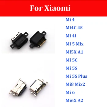 10vnt USB Kištuku Uosto Xiaomi Mi 4 4C 4S 4I 5 5X A1 5C 5S Plius 6 6X A2 8 Sumaišykite Mix2 Mix2s Įkroviklio Jungtis Data Dokas