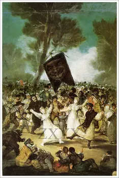 Dailininko Francisko de Goya Dailės Plakato spauda Laidojimo Sardinės