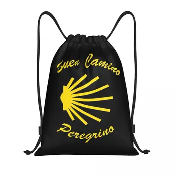 Custom Camino De Santiago Šukutės Shell Raišteliu Kuprinės, Krepšiai Lengvas Peregrino sporto Salė Sporto Sackpack Maišai Apsipirkti