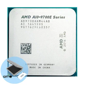 AMD A10-Series A10-9700E A10 9700E 3.0 GHz Quad-Core CPU Procesorius AD9700AHM44AB Lizdas AM4 satmak A10 9700