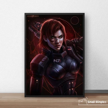 Mass Effect Žaidimas Plakatas Drobė Art Print Namų Apdaila, Sienų Dažymas ( Be Rėmelio )