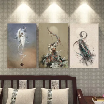 Abstrakti Kinų Mitinė Chongming Paukščių Plakatų Ir Grafikos Sienos Meno Tapybos Drobės Gyvenimo Kambario, Miegamasis Namų Dekoro Dovana