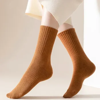 Kokybės Moterų Spalvų Medvilnės Orui Kietos Megzti Šiltas Stripe Socks Antibakterinis Žiemos Aukštas Moterų Kostiumas Kasdien Rudenį