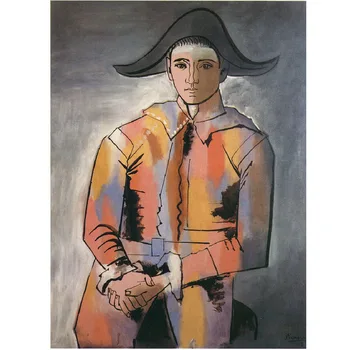 Arlekinas su savo rankas kirto (Jacinto Salvado) pateikė Pablo Picasso Impresionistų portretas tapybos Namų sienų apdaila