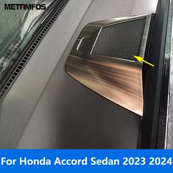 Honda Accord Sedanas 2023 2024 Nerūdijančio Dėtuvė Prietaisų Skydelyje Stereo Garso Garsiakalbio Dangtelio Apdaila Reikmenys, Automobilių Stilius