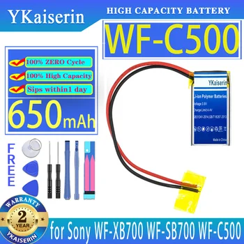 YKaiserin Baterija WFC500 (2 linijos) 650mAh Sony WF-XB700 WF-SB700 WF-SB700N WF-C500 Apmokestinimo Atveju WH-CH510 Tinka 1185-0911