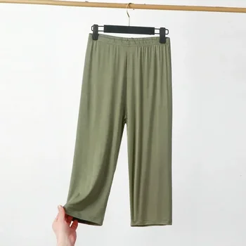 3/4 2023 Miega Atsitiktinis Ilgio Kelnės Nuosėdos Pajama Pižamos Prarasti Miego Loungewear Moterų Pantalones Moterų Kelnės