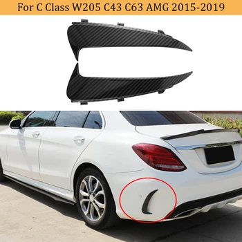 NAUJAS-Anglies Pluošto Galinis Bamperis Lūpų Spoileris, priekiniai stabilizatoriai Lipdukai Apdaila Benz C Klasė W205 C43 C63 AMG 2015-2019 
