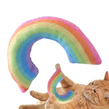 Vaivorykštė Kačių Mėtų, Kačių Žaislas Pliušinis Kačių Mesti Pagalvę Interaktyvus Naminių Reikmenys Danties Šlifavimo Ir Valyti Dantis, Katė Žaislas Su Katžolių