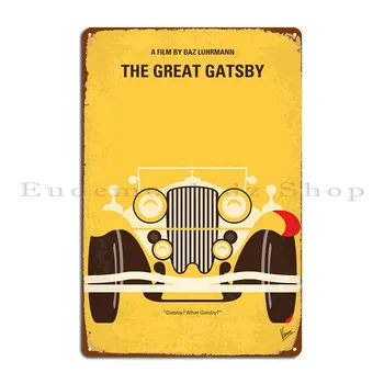 No206 Mano Great Gatsby Metalo Apnašas Plakatas Asmeninį Garažas Namo Kambarį Kino Alavo Pasirašyti Plakatas