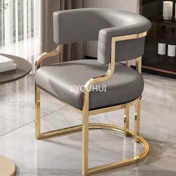 Grindų Metalo Valgomasis Kėdė Makiažas Džiuginti Modernus Poilsio Ergonomiškos Kėdės Dizaineris Minimalistinio Chaises Salle Ėdžiose Namų Baldai