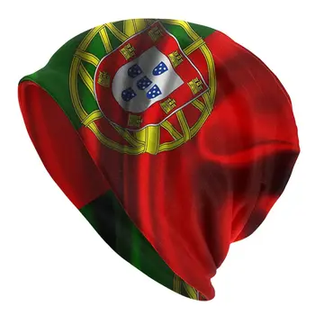 Portugalijos Vėliava Banga Variklio Dangčio Homme Sport Nacionalinės Vėliavos Plonas Skullies Beanies Kepurės Naujovė Skrybėlės