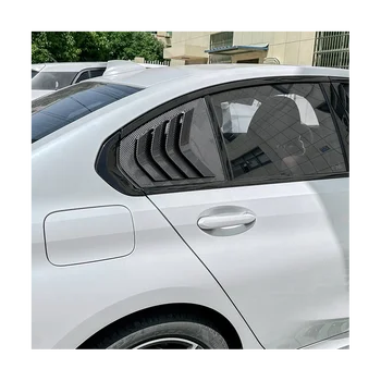 Automobilio Galinio Lango Grotelėse Trikampis Užrakto Lipdukas Apdaila Reikmenys BMW 3 Serijos G28 G20(Anglies)