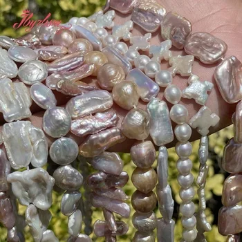 100% Natūralių Gėlavandenių Perlų, Natūralaus Akmens Granulių Moterims 