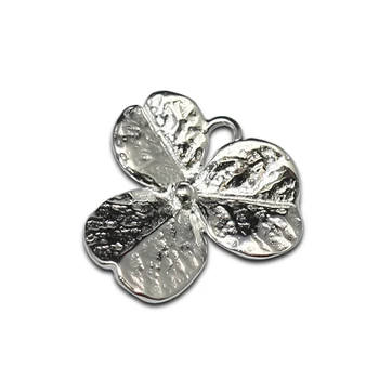 Beadsnice 925 sterlingas sidabro trijų lapų, gėlių žavesio papuošalai rasti ID 36299