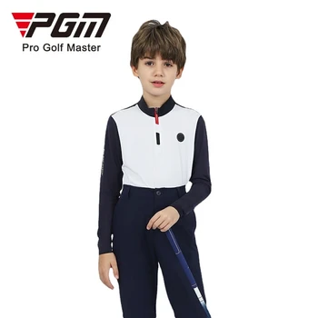 PGM Golfo Drabužiai 3 Spalvos Berniukas Jersey Minimalistinio Sportinę trumpomis Rankovėmis Polo Marškinėliai ir Ziajać Amžiaus 7-16 Vaikai