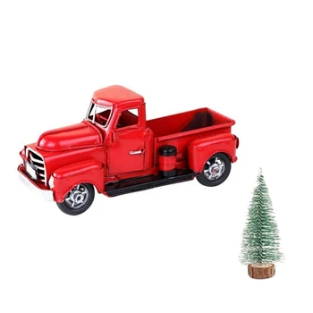 1 Gabalas Kalėdų Dovana Retro Red Sunkvežimių Kalėdų Ornamentu Pikapas Red&Green