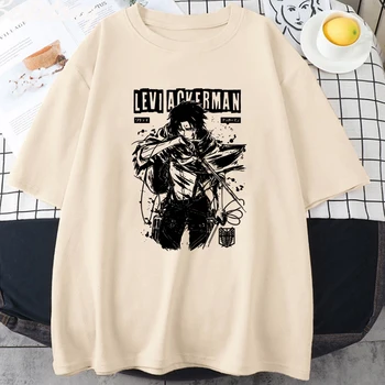 Išpuolis Titan Anime 2023 T-Shirt Akermano Esu Kenough Hip-Hop Medvilnės Marškinėliai Topai Vyrai Moterys Camisetas Dovana