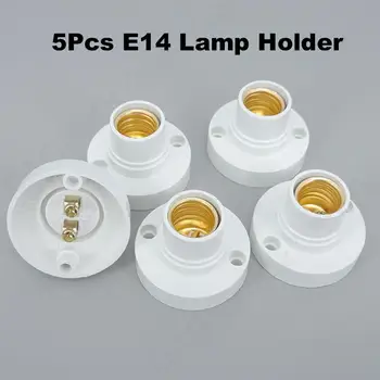 5vnt E14 Lemputės Lizdo Laikiklį Bazės Montavimo Užsukamu LED Lemputė Baltos Lempos Tvirtinimo Adapteris Keitiklis AC 100-230V v