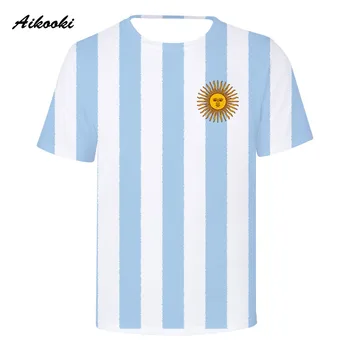 Argentinos Nacionalinės Vėliavos 3D marškinėliai Vyrams, Moterims, Naujų Mados Medvilnės Marškinėlius Spausdinti Argentinos Vėliavos Berniukas/Mergaitė Marškinėliai Streetwear