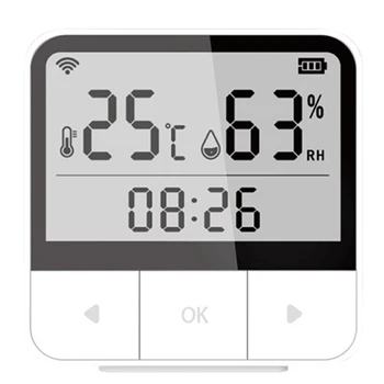 Temperatūros Ir Drėgmės Jutiklis (Tuya Smart WIFI Temperatūros Ir Drėgmės Jutiklis Patalpų Termometras Su Drėgmėmačiu LCD Ekranas